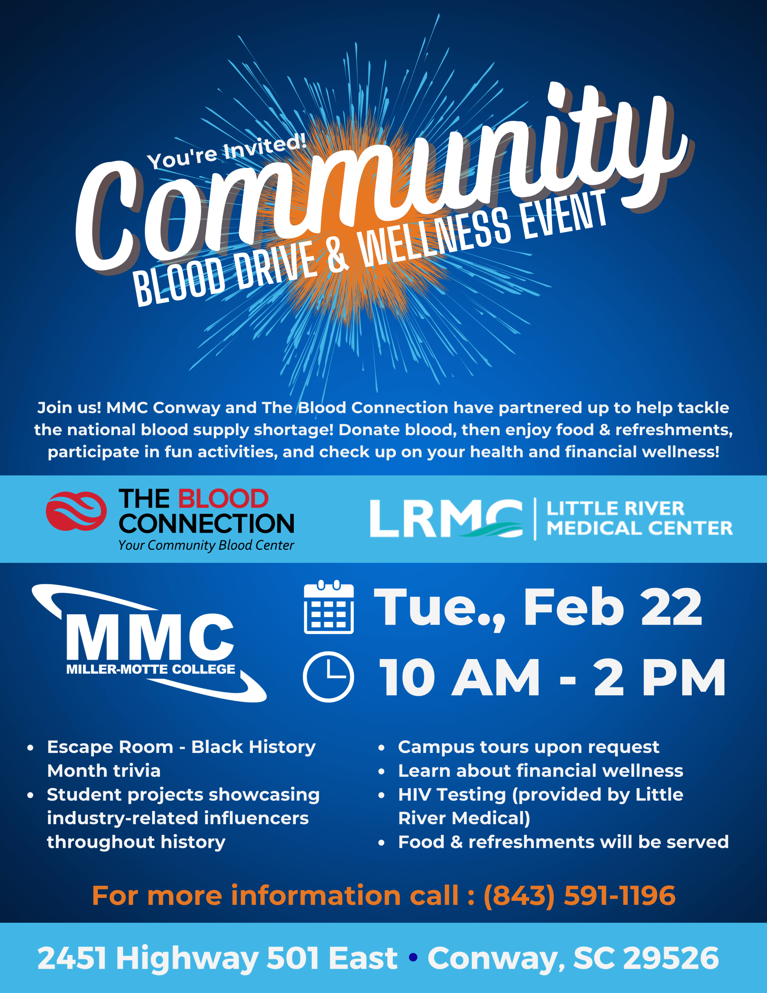 MMC Community Blood Drive & Wellness Event